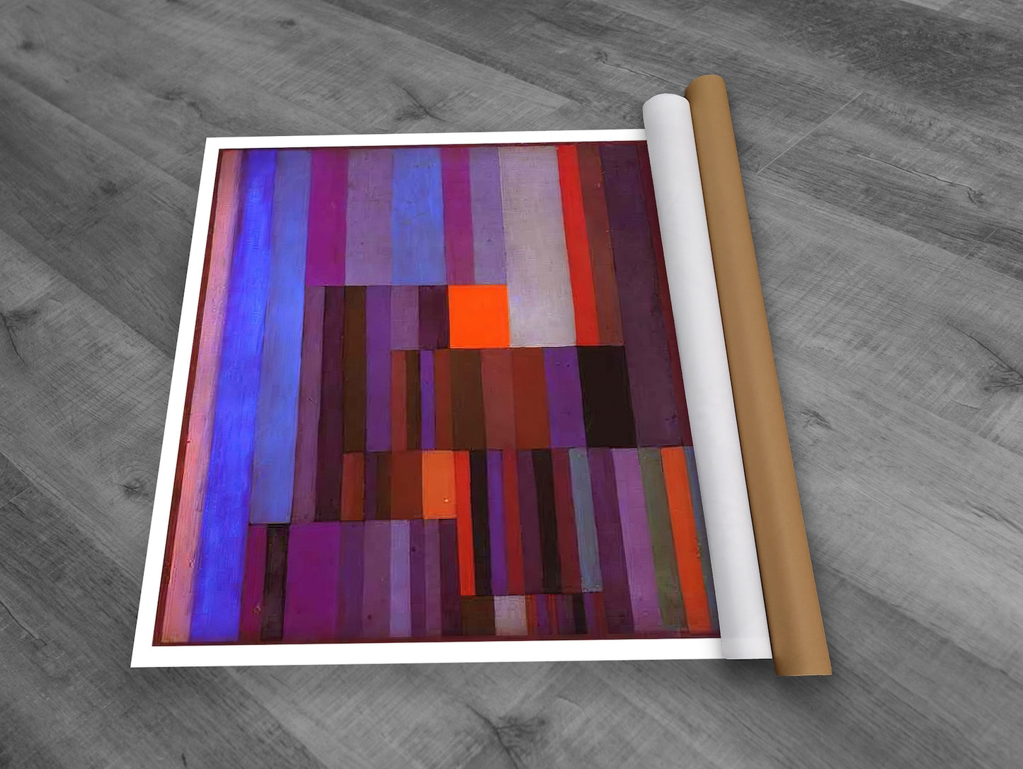 Arte su tela in marmo rosa e blu