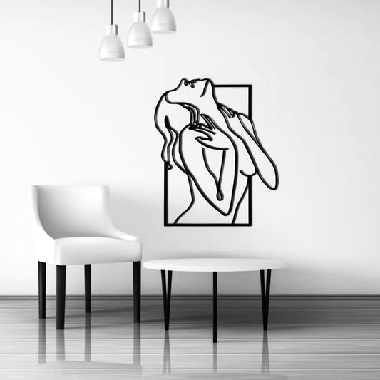 Decorazione da parete in metallo Lady in the shower