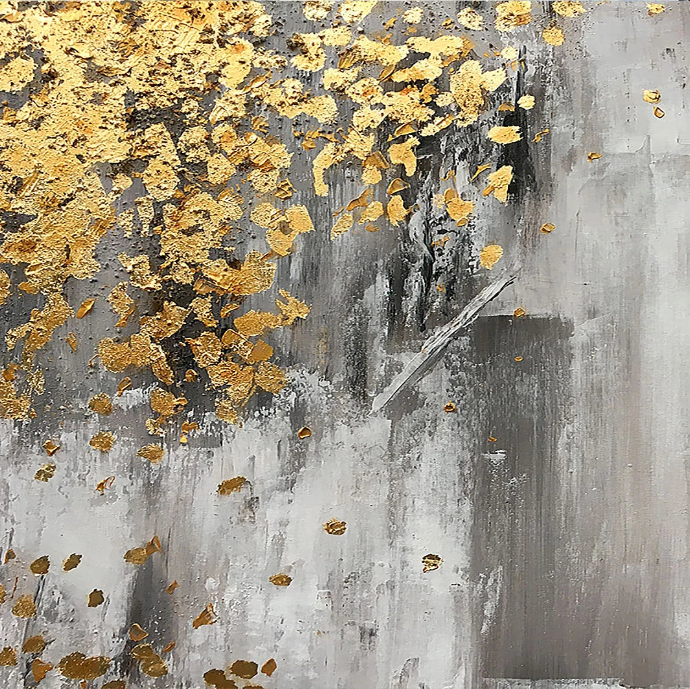 The Golden Gray Oil Painting Handmade