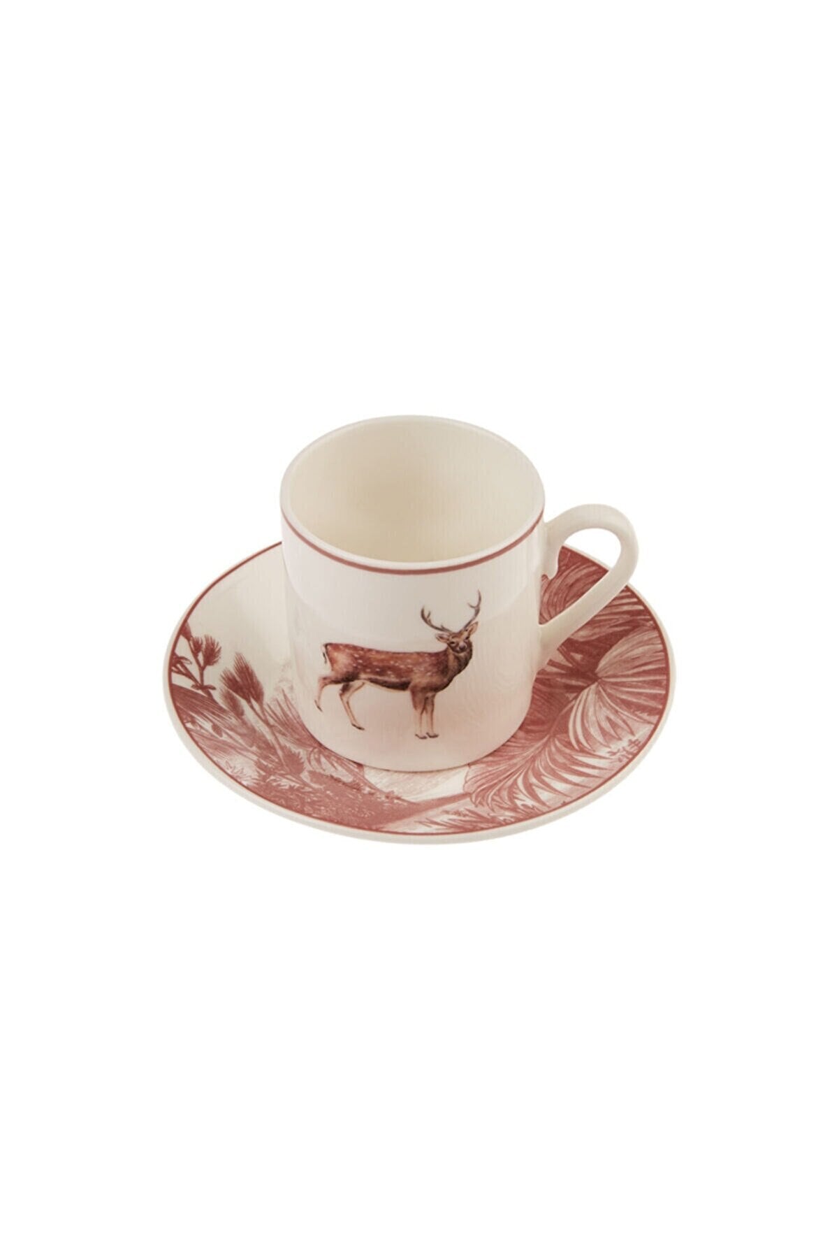 Espresso Cups Saucer Animals (Set of 6 x Cup and Saucer)