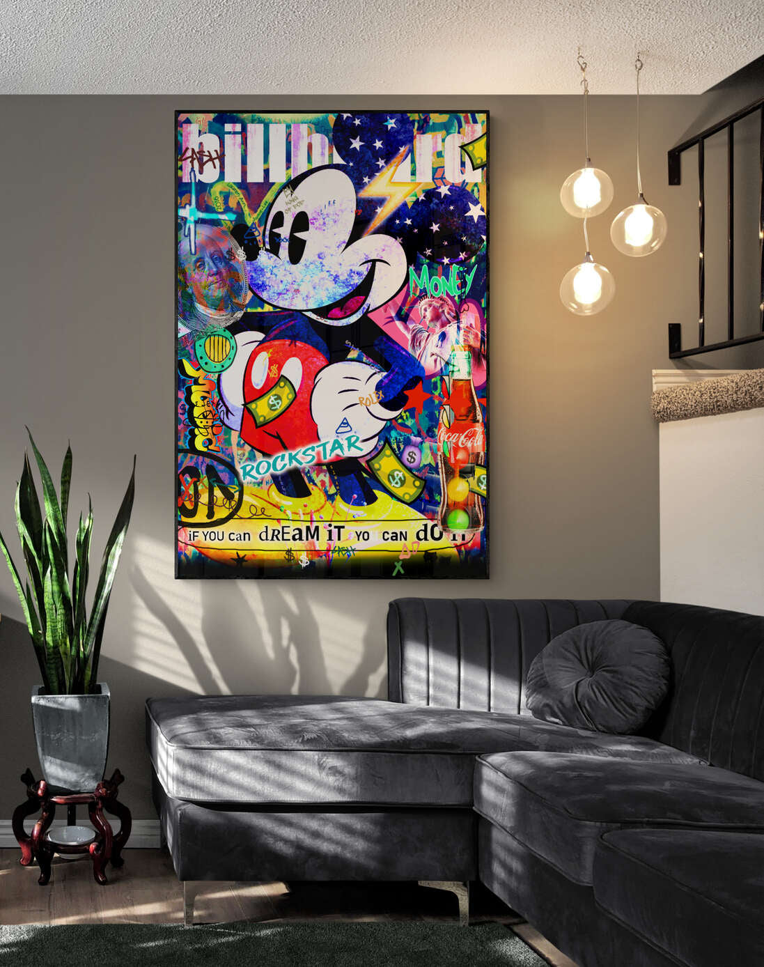 POP ART Mickey Rockstar USA