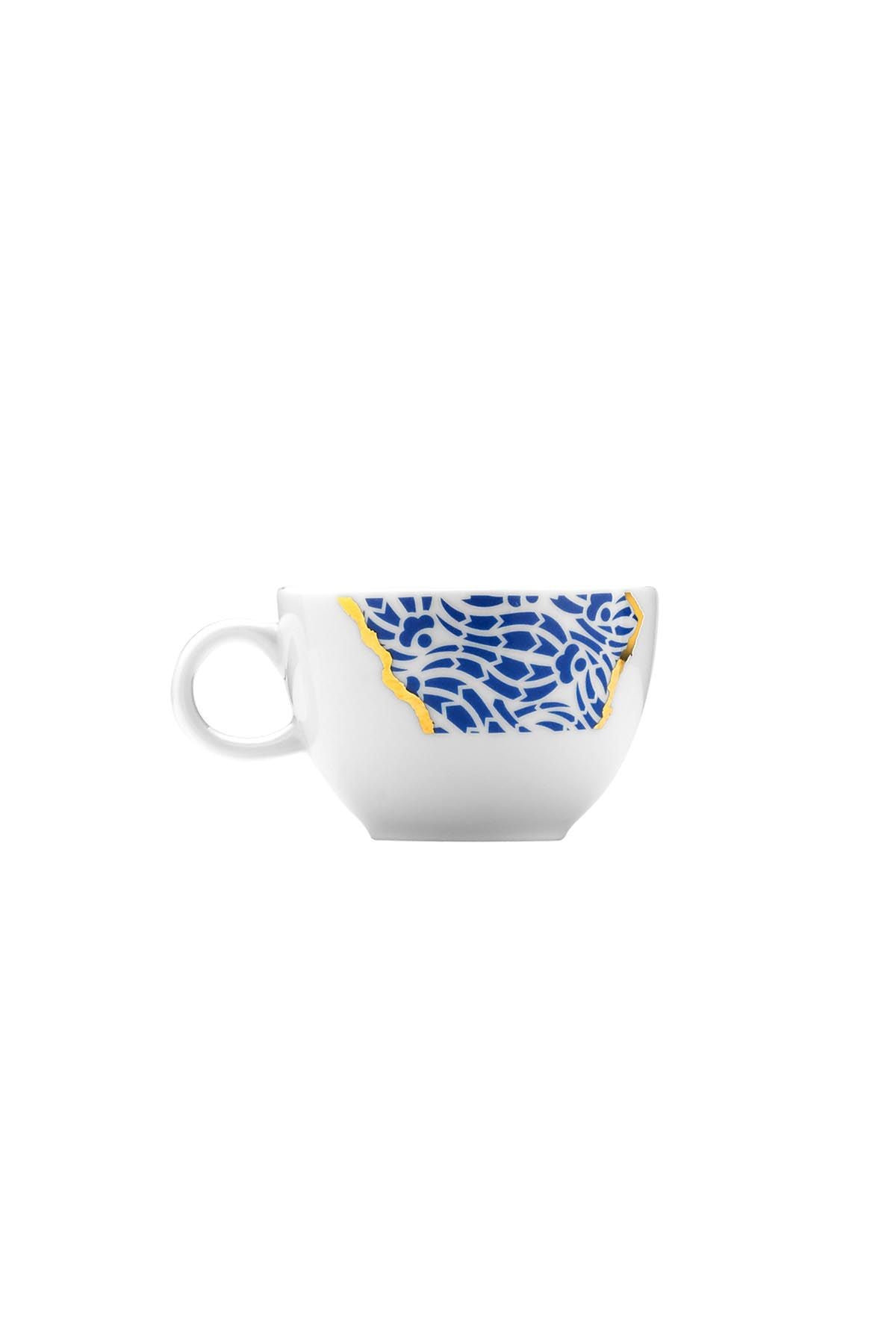 Kaffeetassen / Unterteller 12er Set Blau Weiss