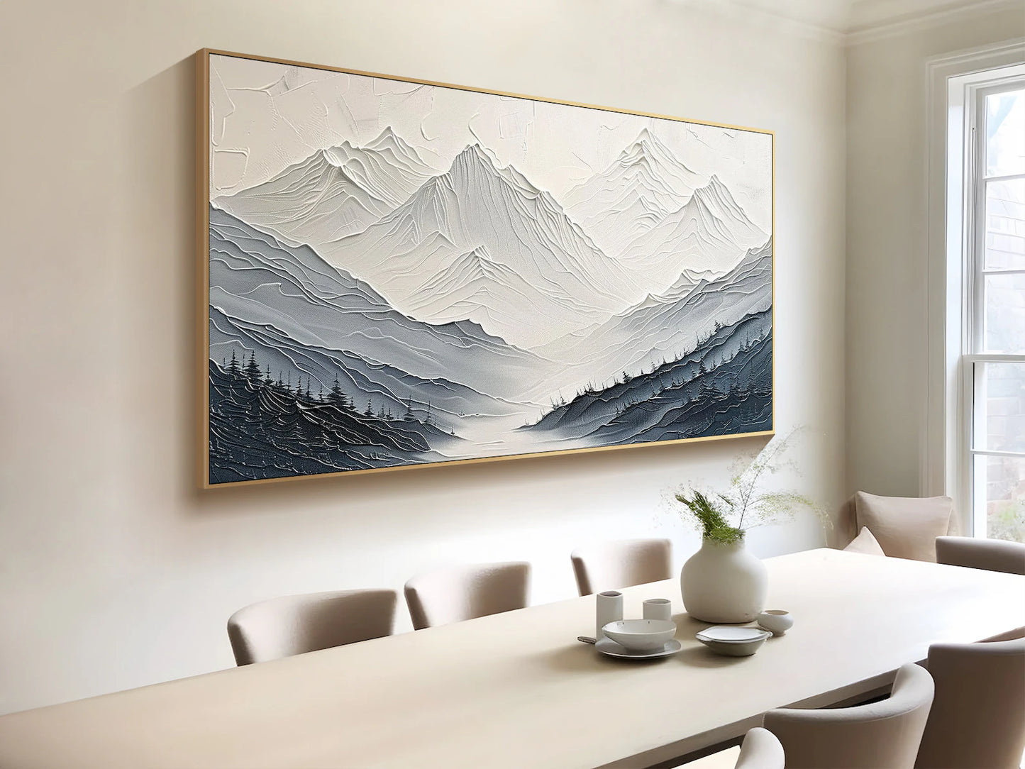 The Golden Mountains Oil Painting Handmade