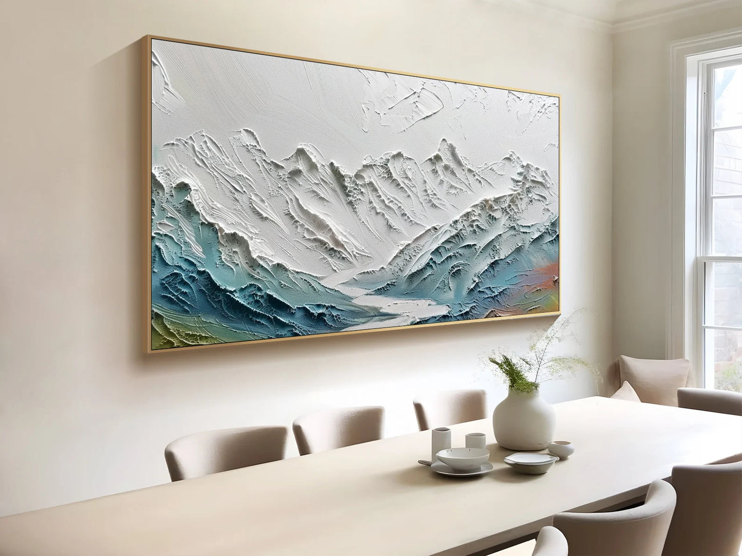 Sea and mountains oil painting handmade