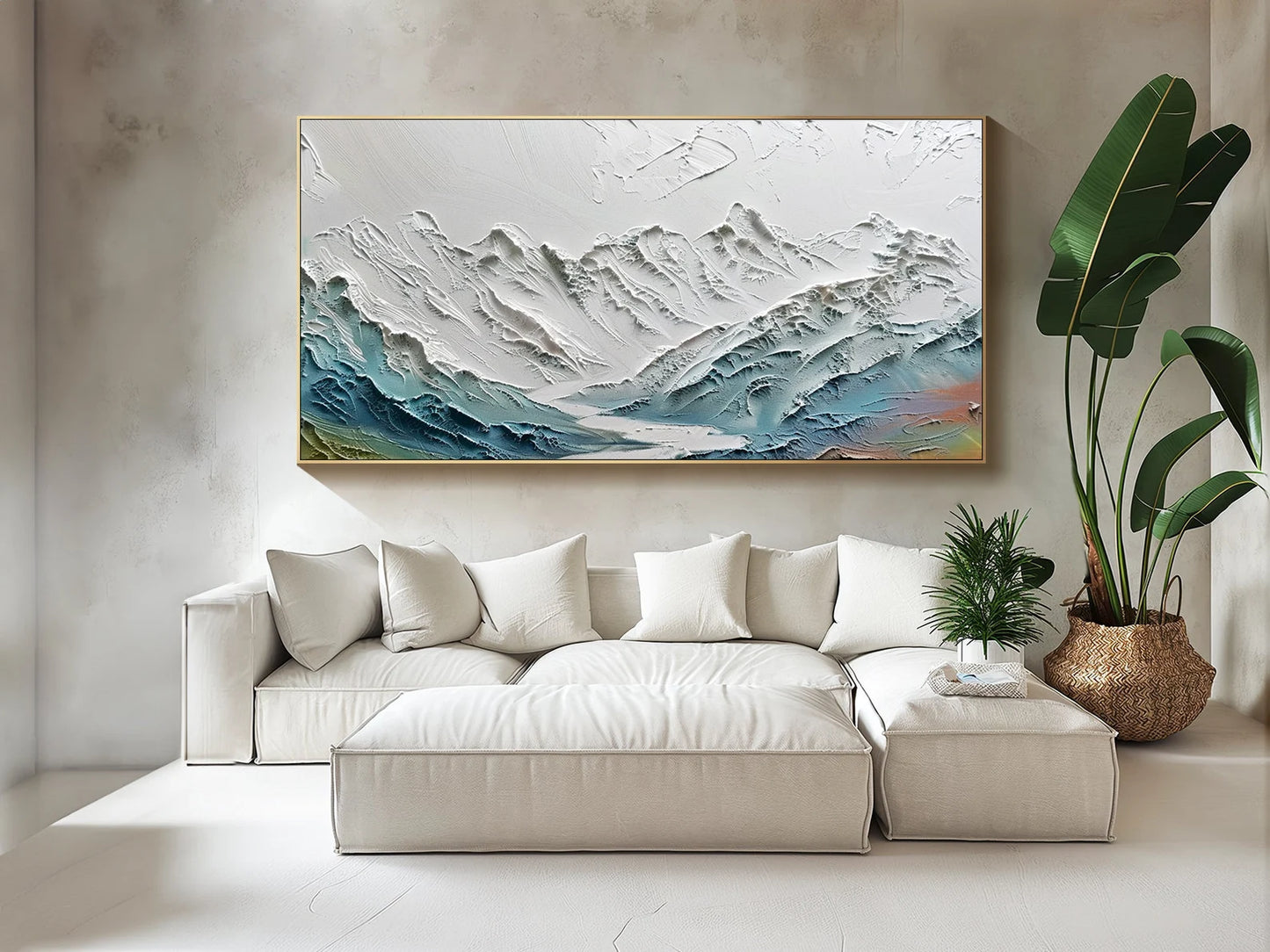 Sea and mountains oil painting handmade