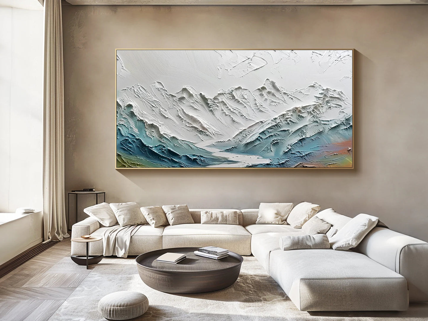 Sea and mountains oil painting handmade