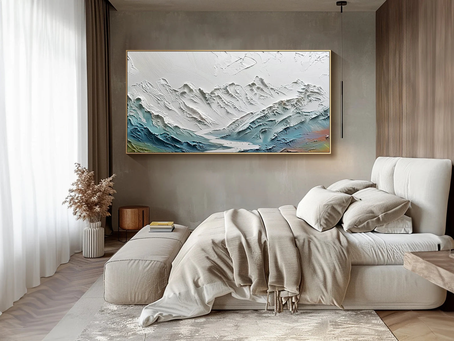 Sea and mountains oil painting handmade