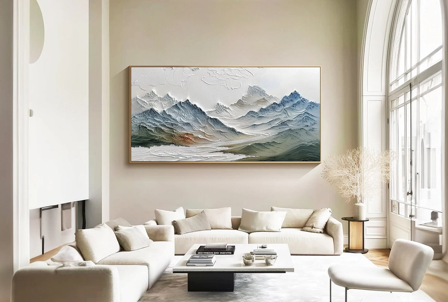 The Golden Mountains Oil Painting Handmade