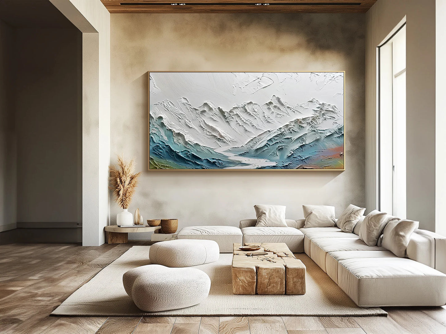 Sea and mountains oil painting handmade