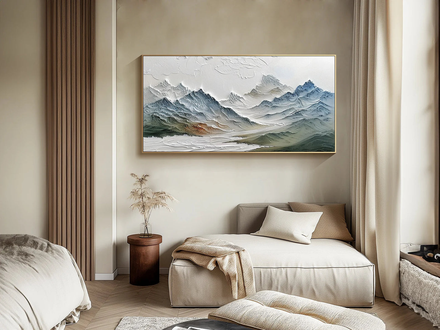 The Golden Mountains Oil Painting Handmade