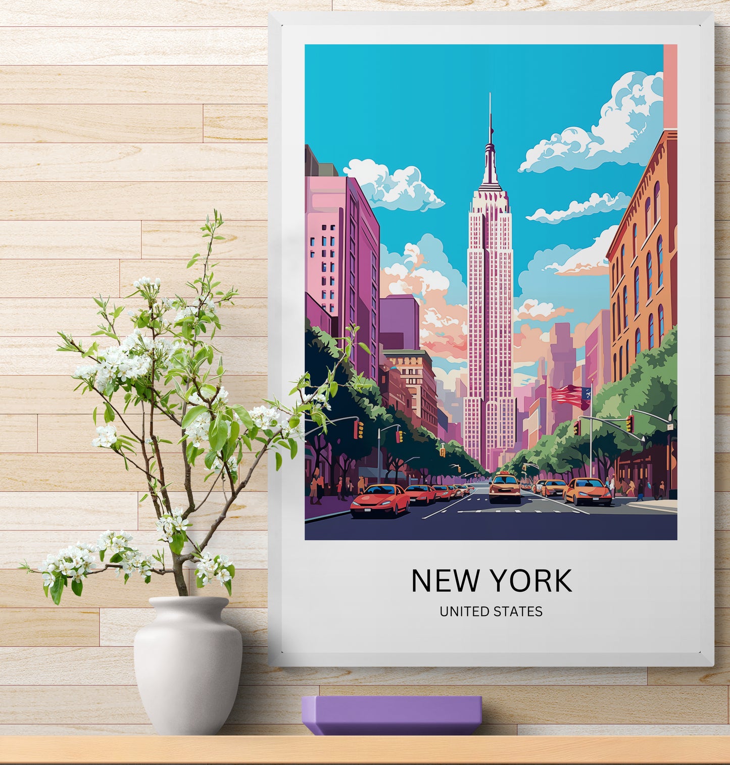 Travel Poster New York Empire State Building 2.0