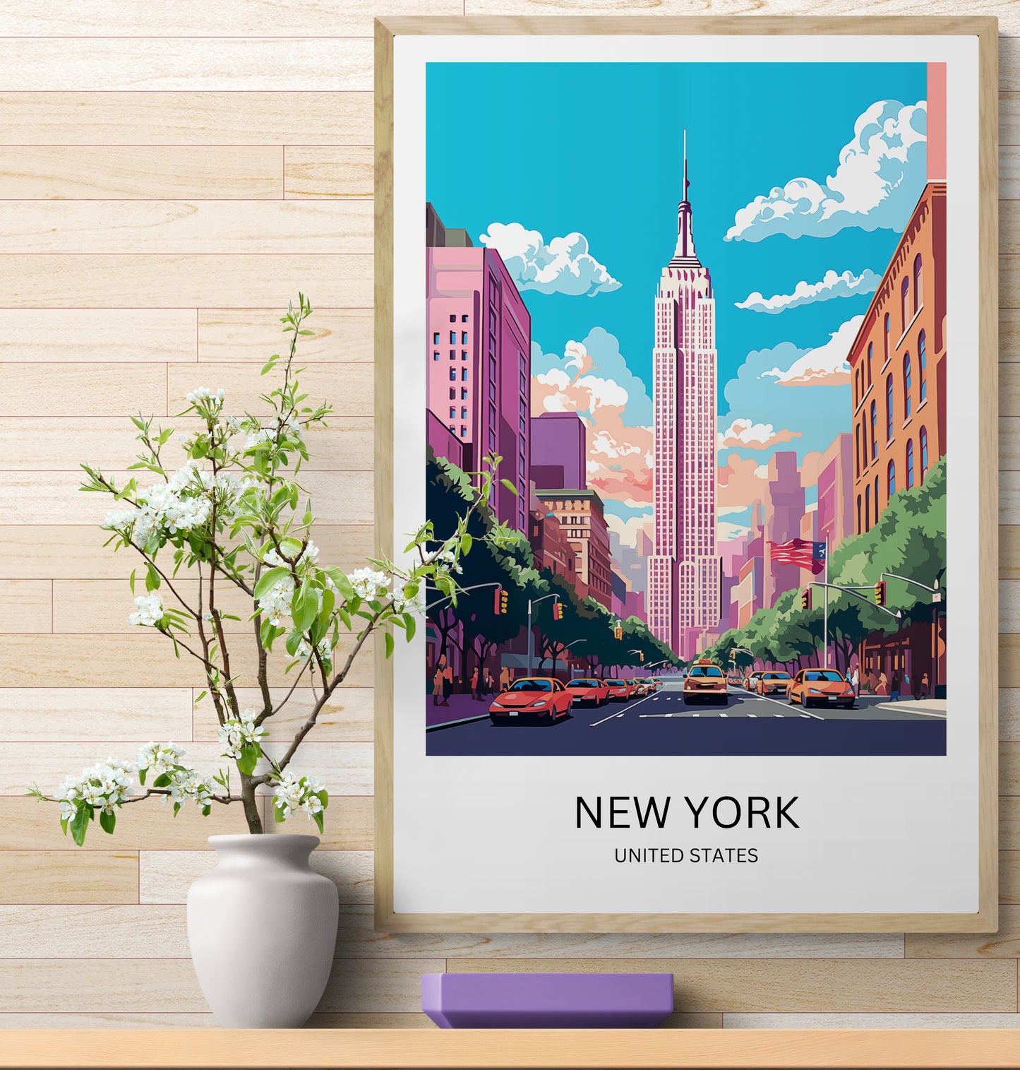 Travel Poster New York Empire State Building 2.0