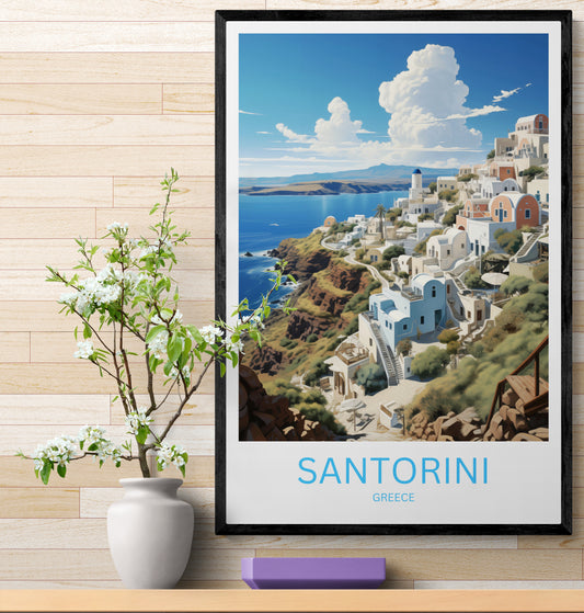 Travel Poster Santorini