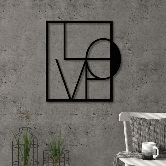 Arte della parete in metallo amore