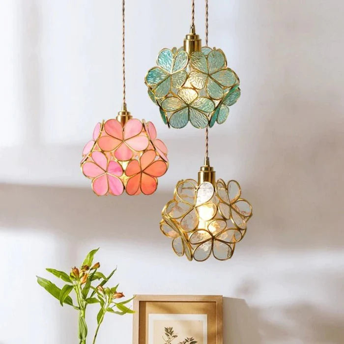 Flora Round Glass Pendant Lamp