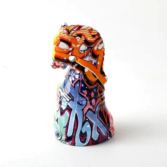 Chessmen graffiti sculpture