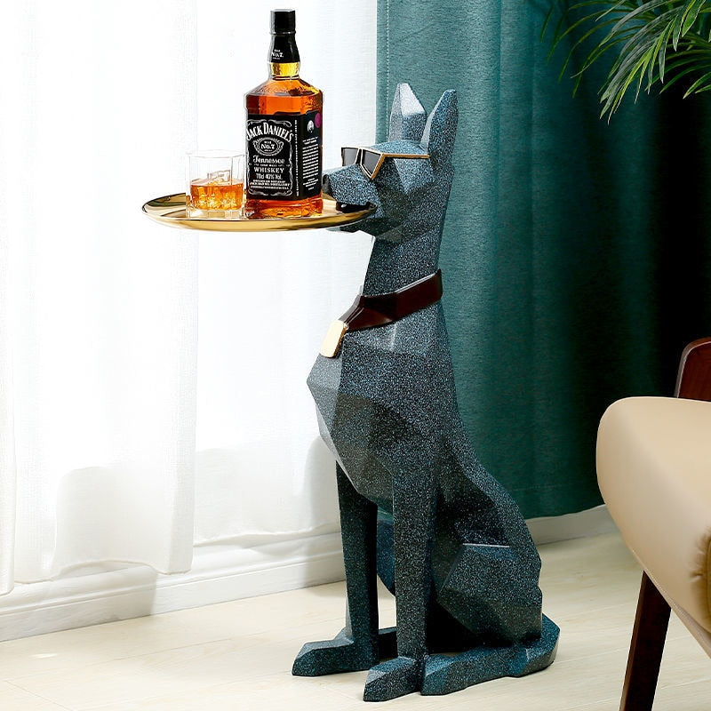 Doberman sculpture table