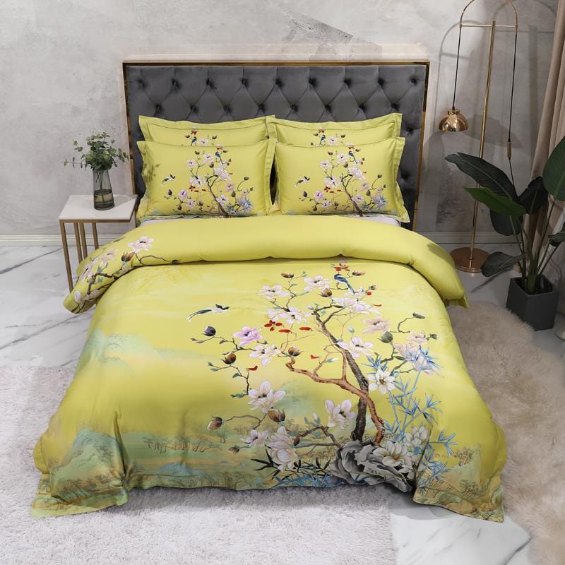 Mandarin Lime Duvet Cover Set (100% Egyptian Cotton)