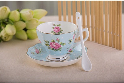 Espresso Tassen Unterteller Set Blumen / Tiere