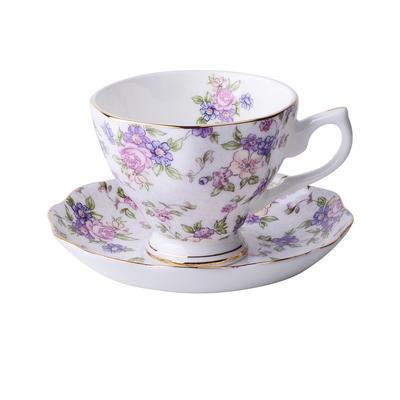 Espresso cups saucer set flowers / animals