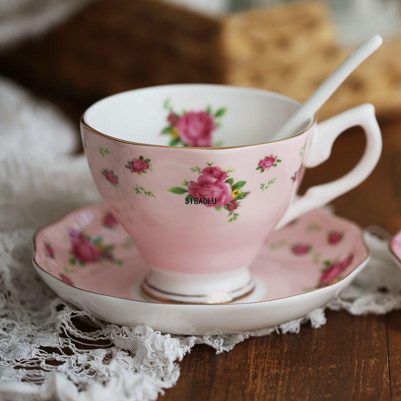 Espresso cups saucer set flowers / animals