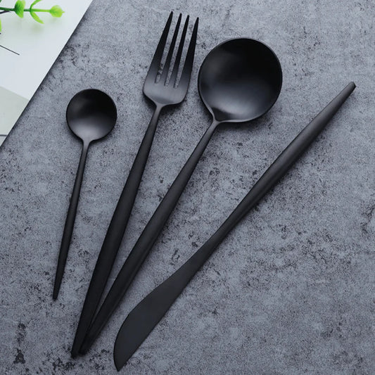 Stainless steel cutlery set different colors