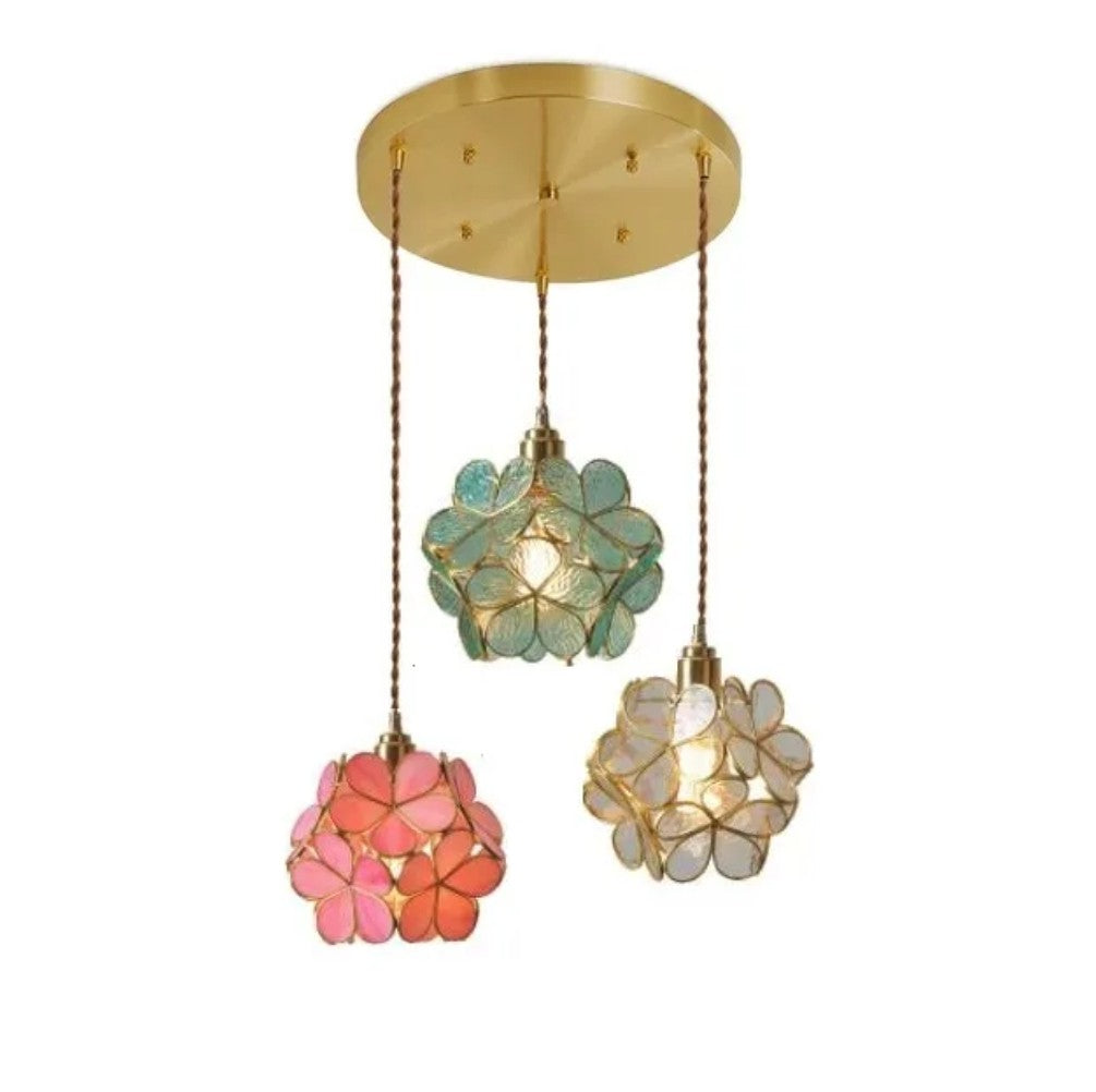 Flora Round Glass Pendant Lamp