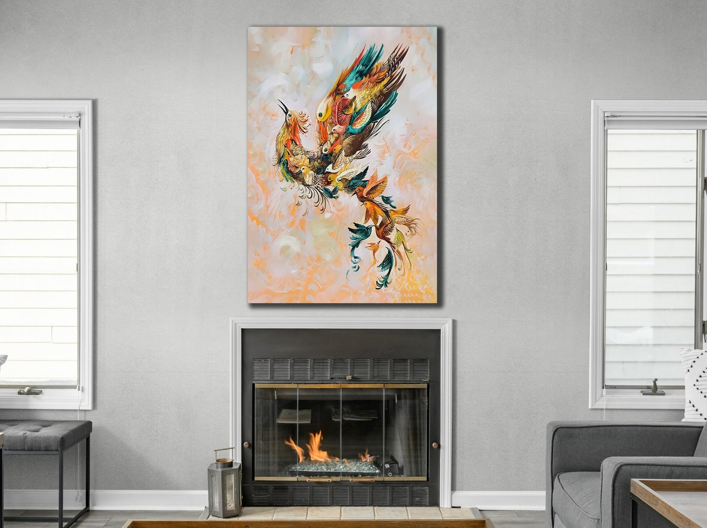 Hummingbird art canvas