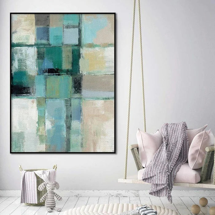 Teal Of Art Stretched Canvas