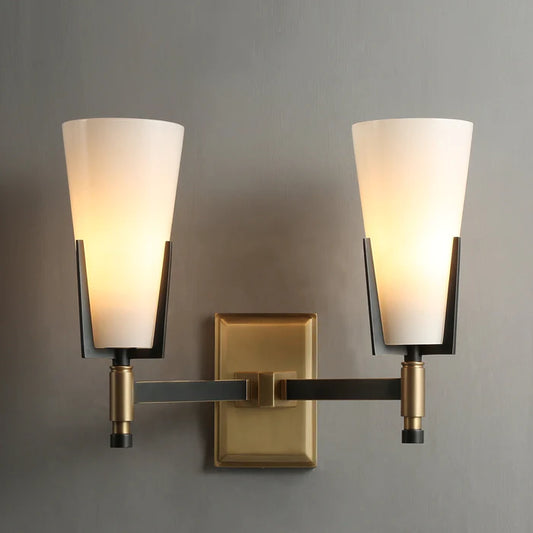 Luxana double light wall sconce