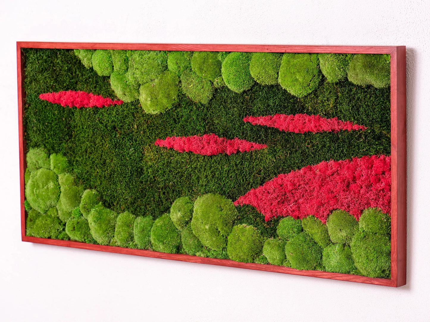 Green and Red Moss Art by Luxana