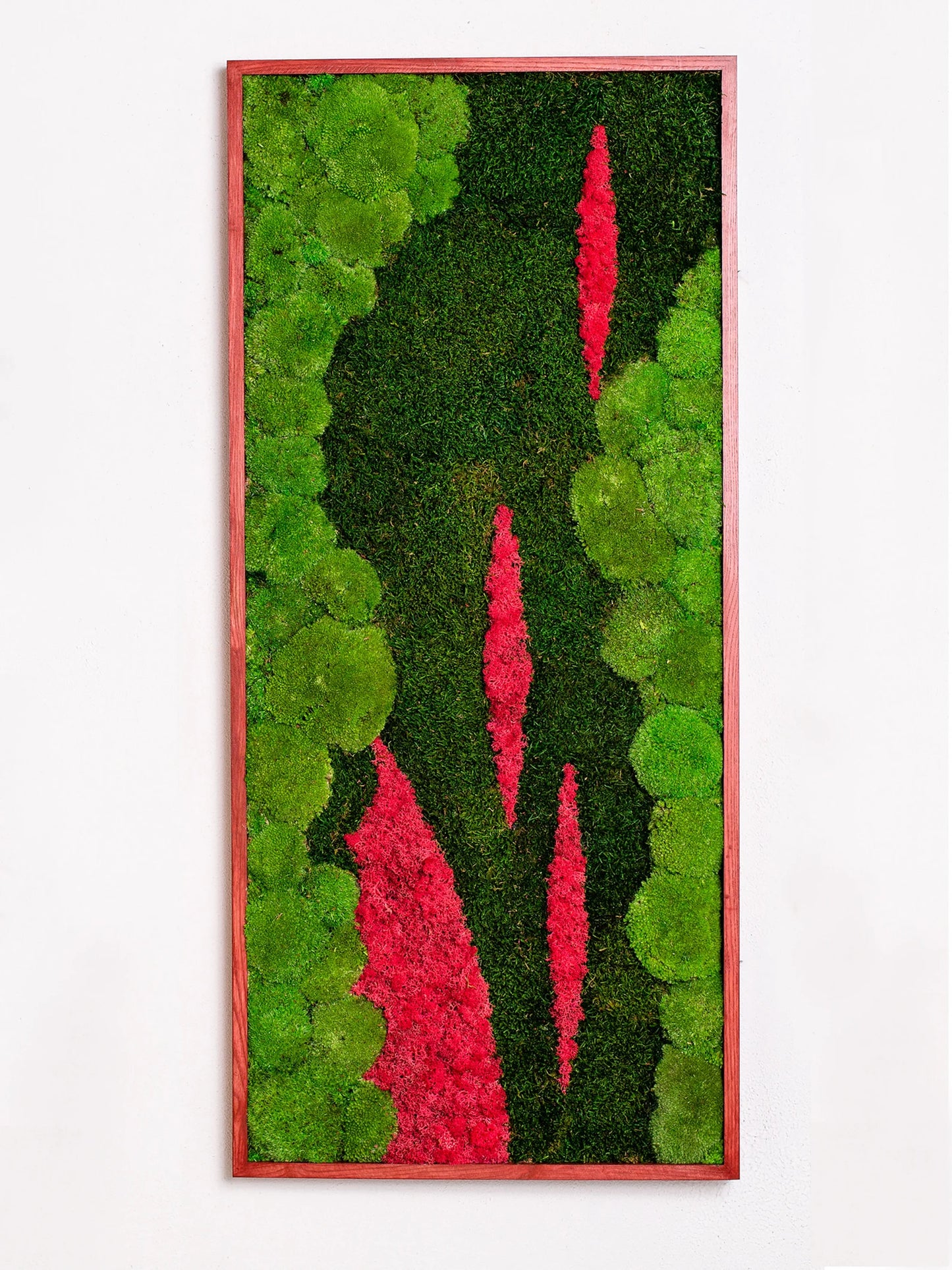 Green and Red Moss Art by Luxana