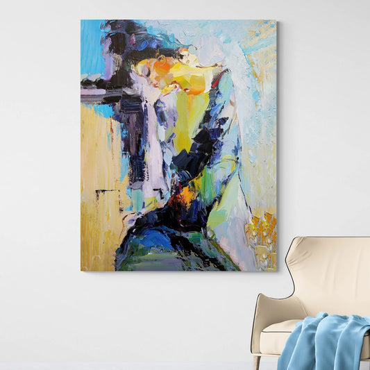 Woman in Blue Canvas