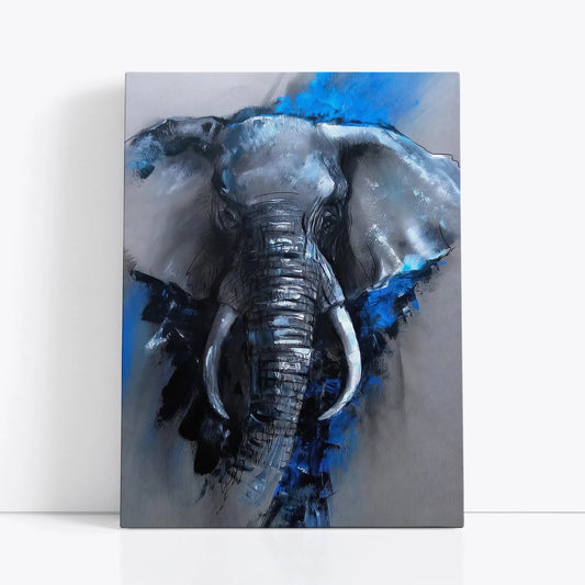 Blauer Elefant Leinwand