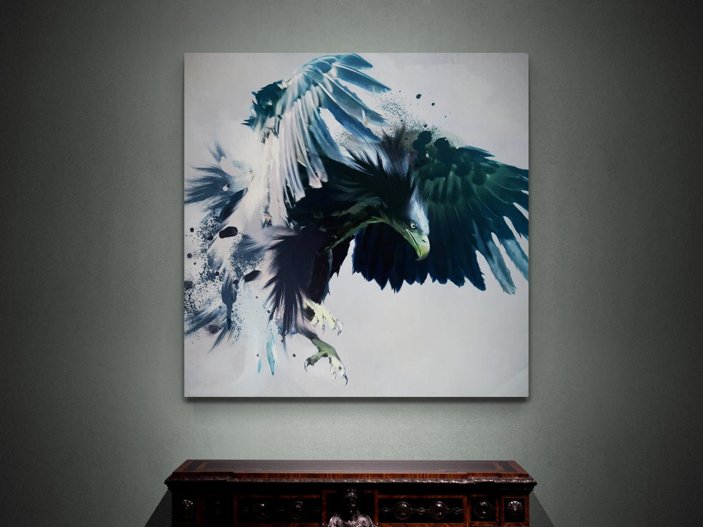 Wild blue eagle canvas