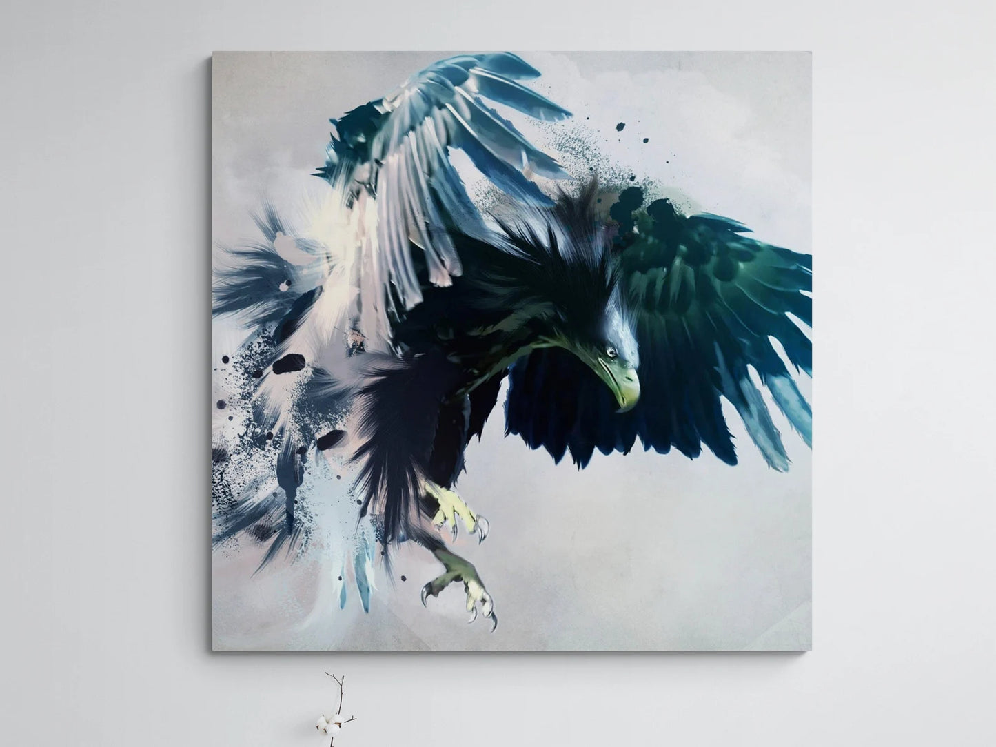 Wild blue eagle canvas