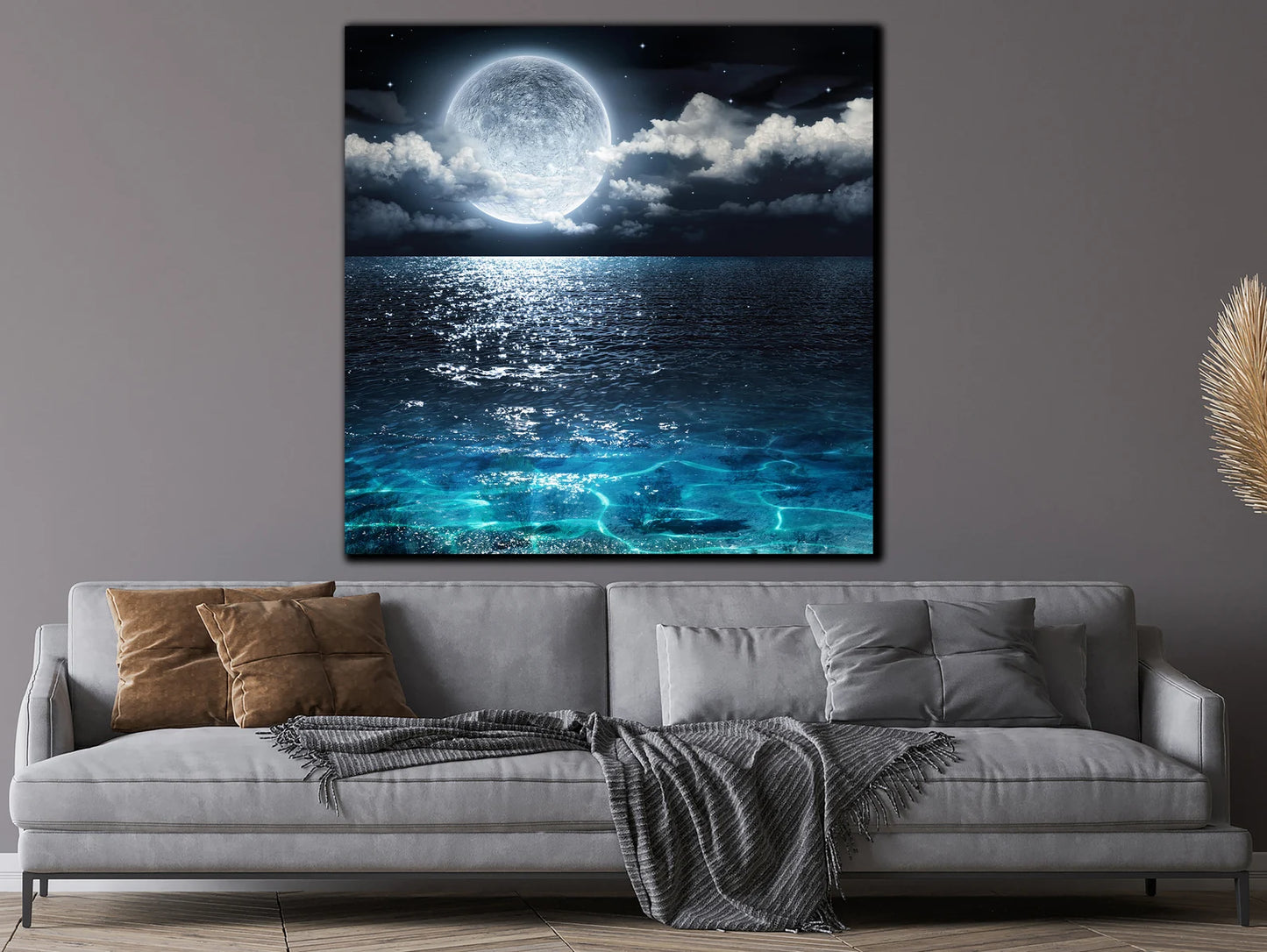 Moon and Sea canvas