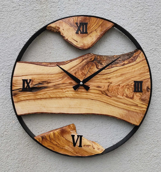 Olivenbaum Holz Uhr