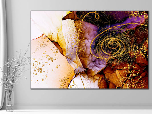 Golden Circle Marble Canvas