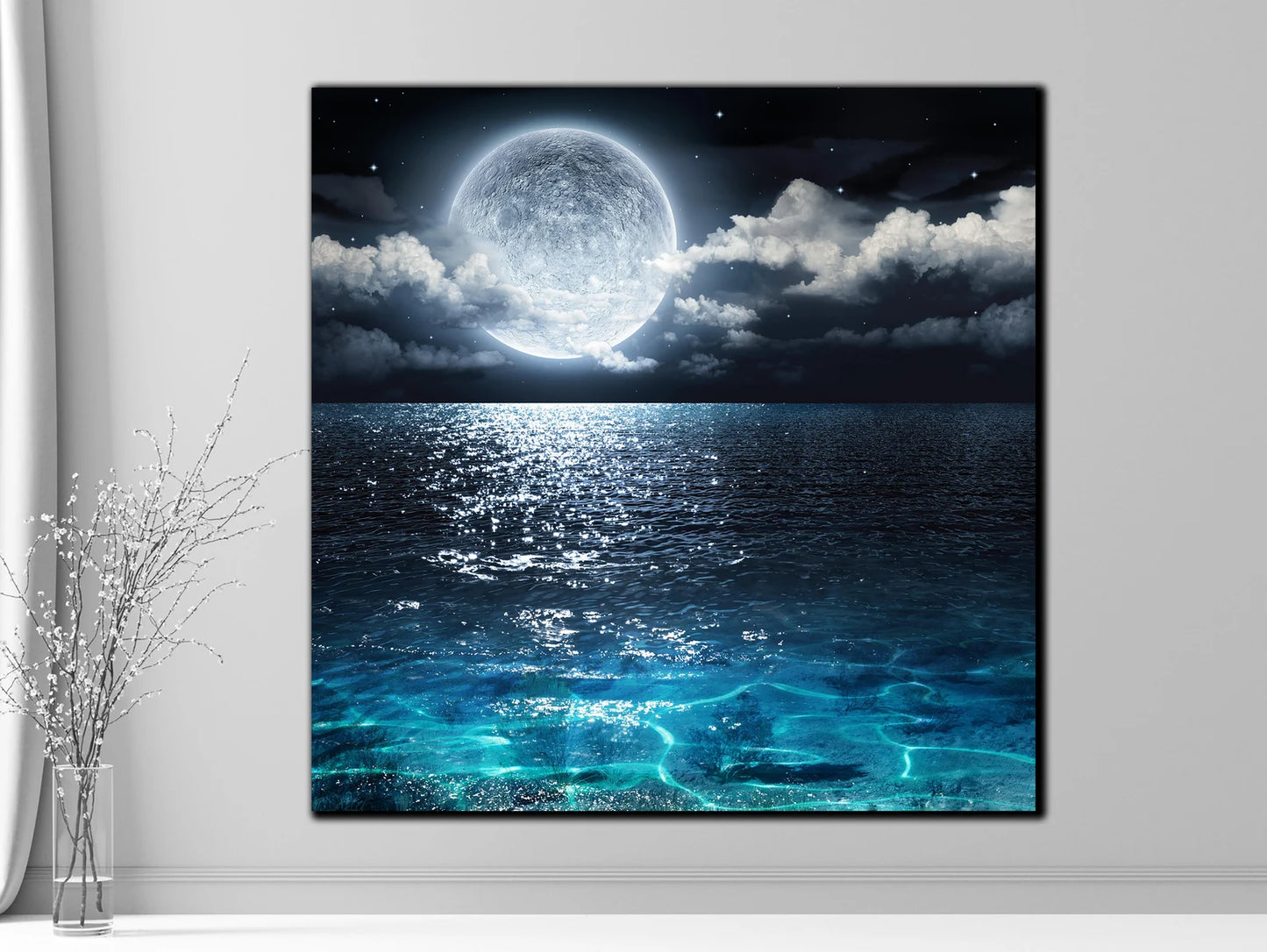 Moon and Sea canvas