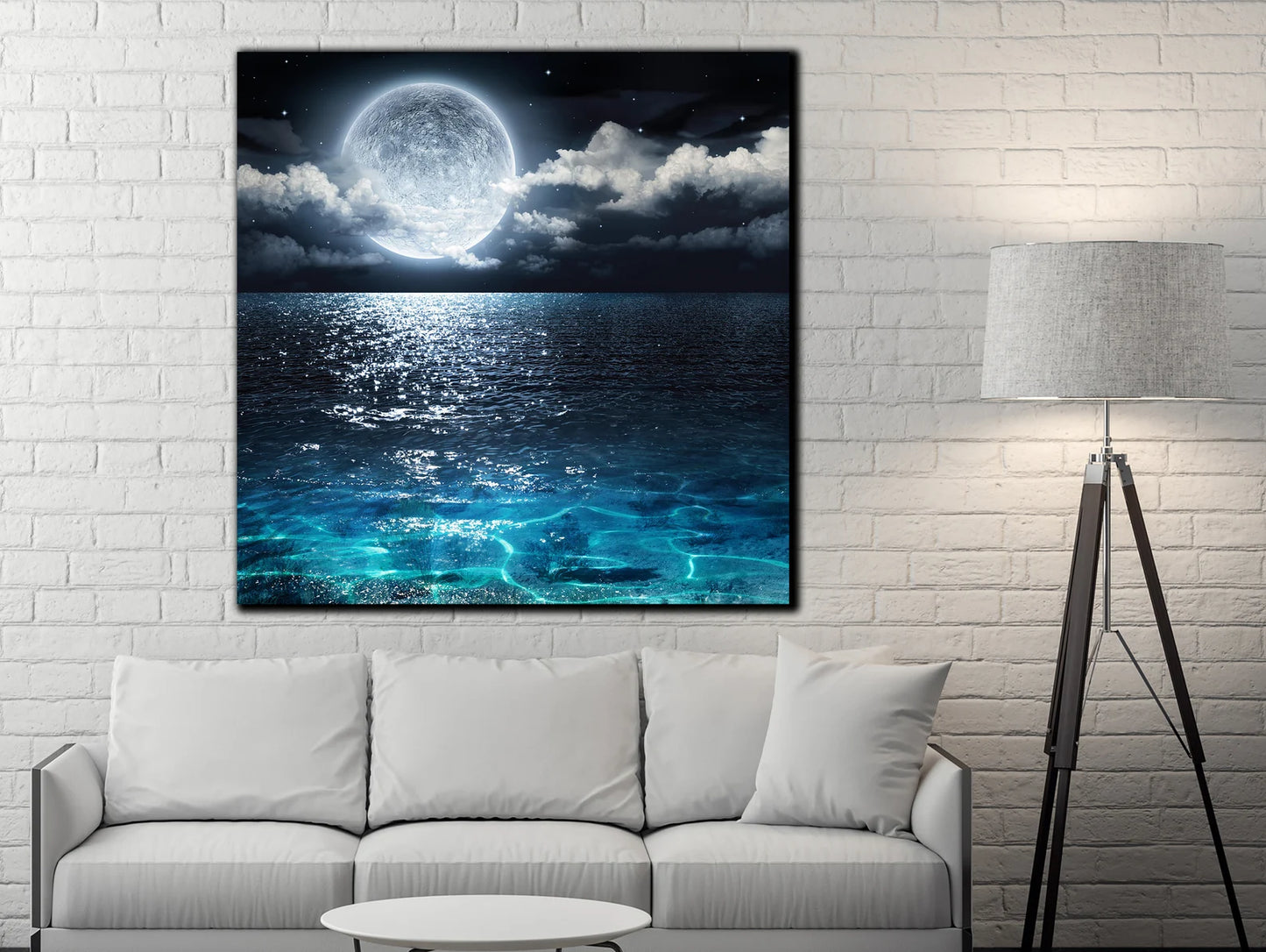 Moon and Sea canvas