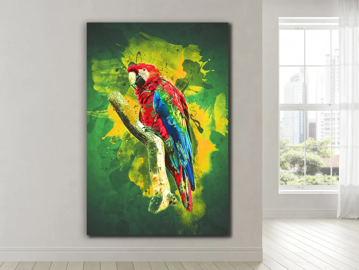 Parrot in the Green Canvas