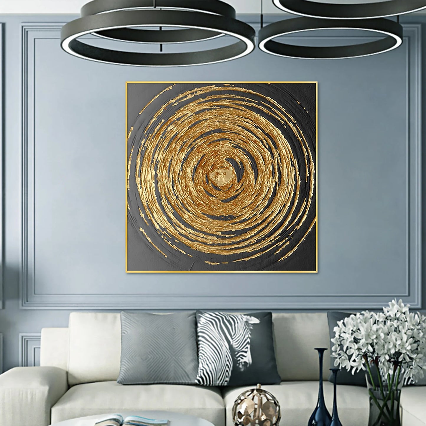 The Golden Circle Oil Painting Handmade