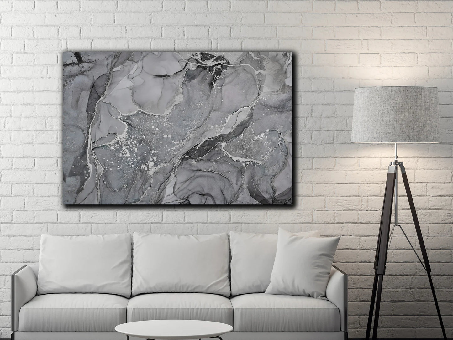 Gray marble canvas