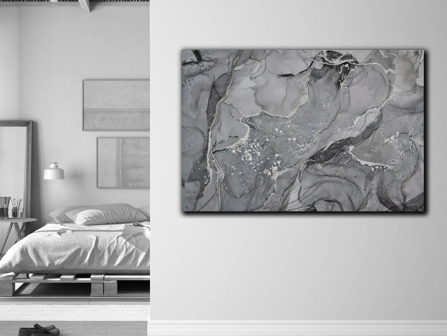 Gray marble canvas