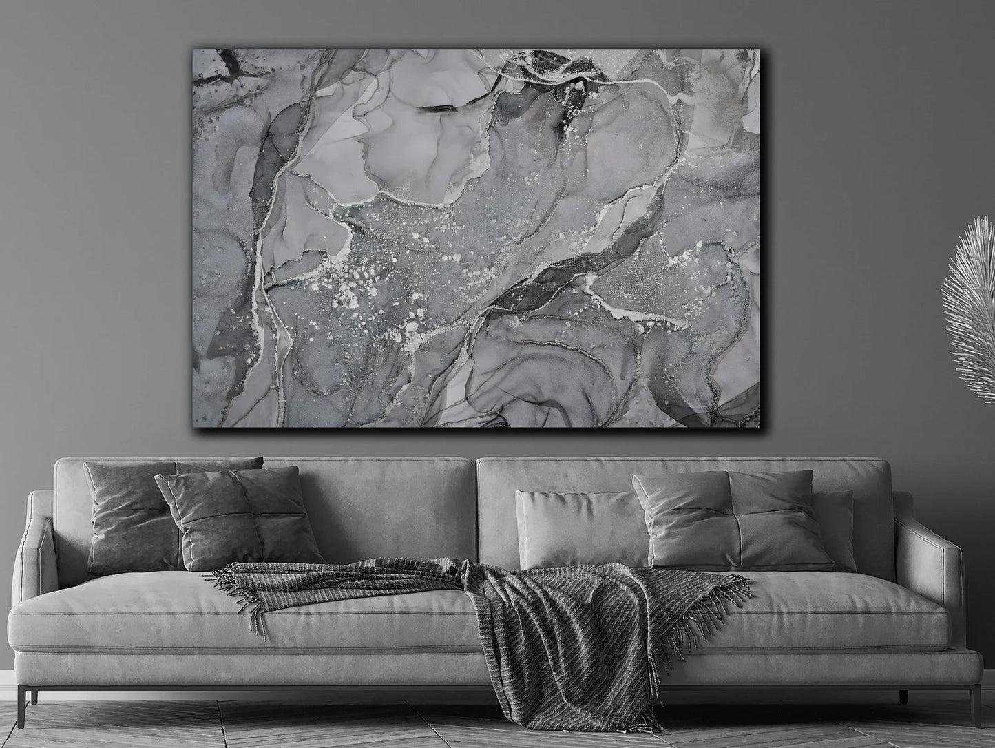 Gray marble canvas