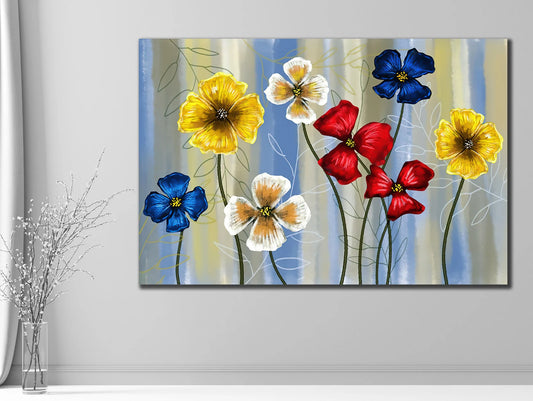 Bunte Blumen Leinwand