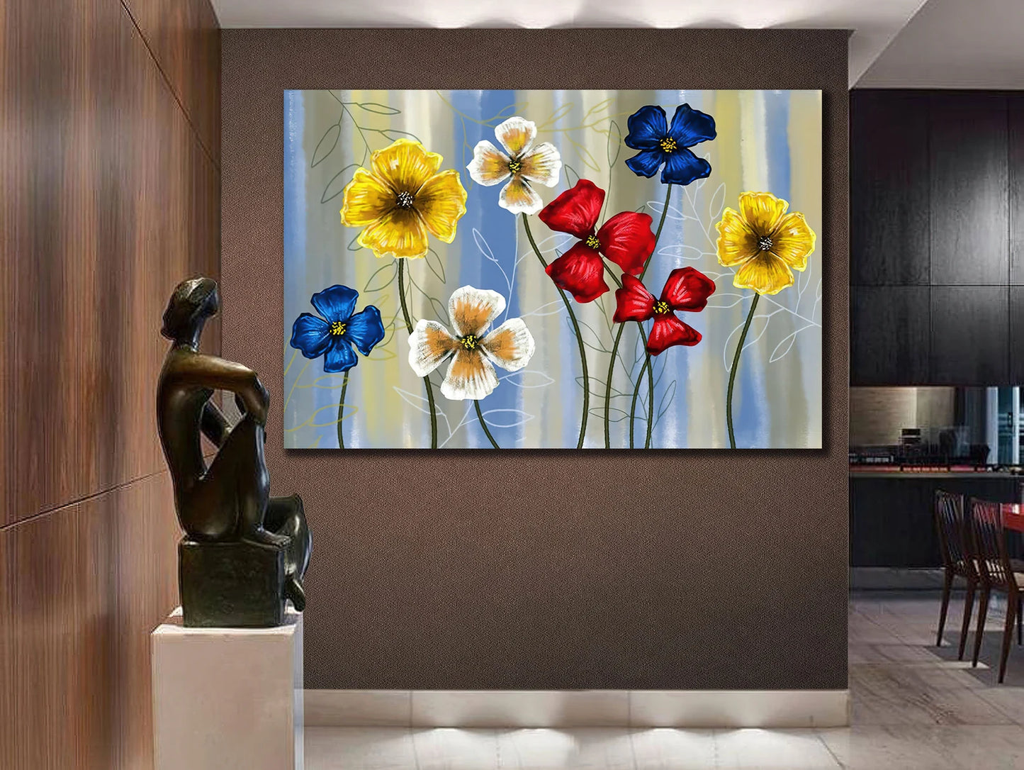 Colorful flowers canvas