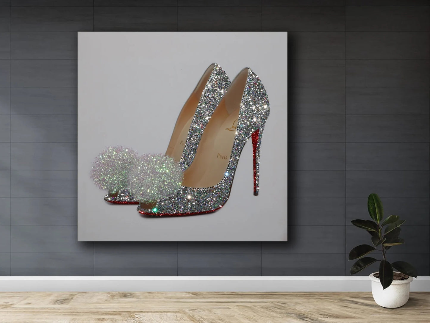 Glitter high heels canva art