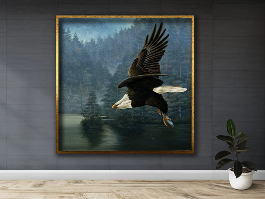 Fliegender Adler Kunst mit Rahmen